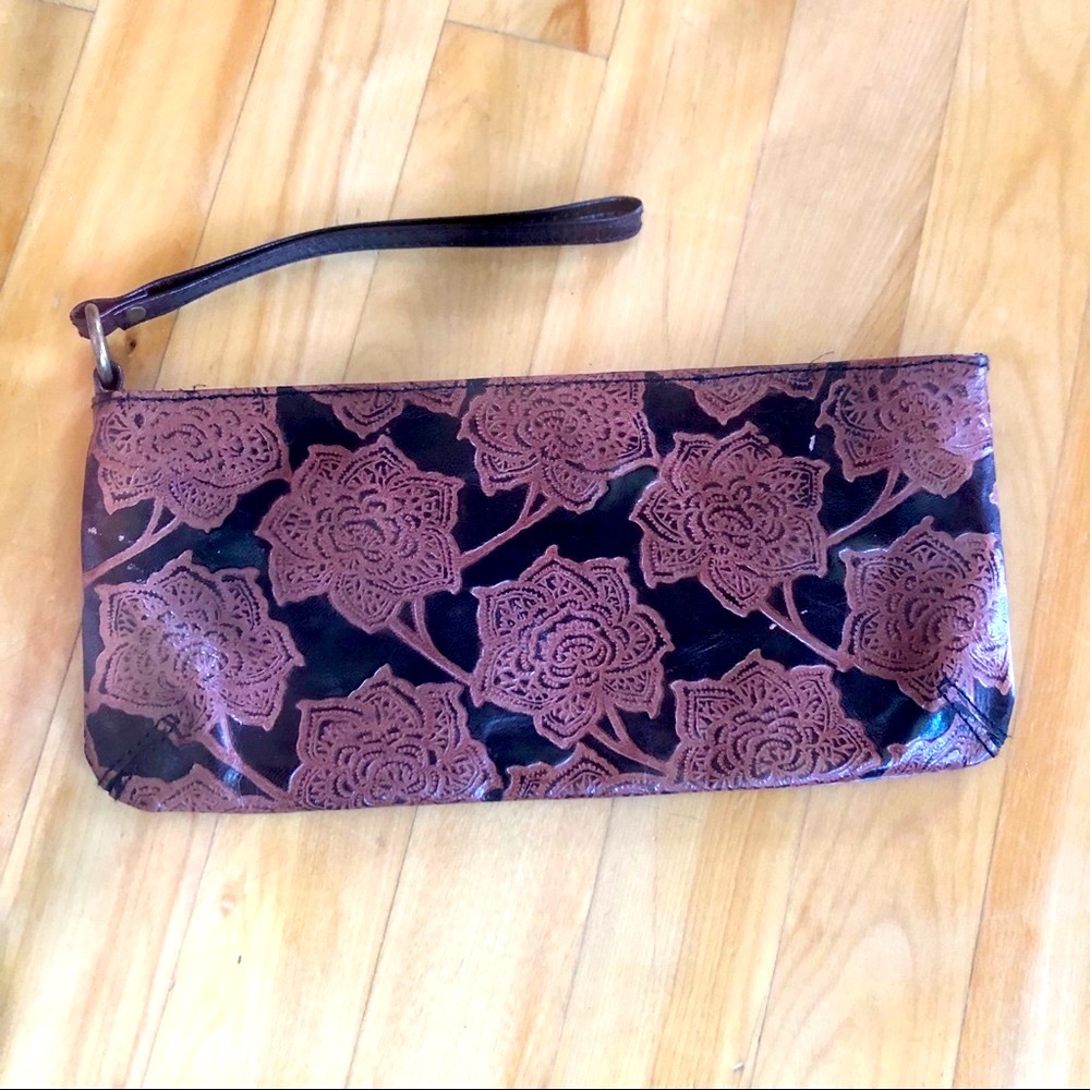 Leather Floral Wristlet from Express